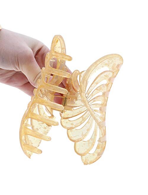 5 inch Large Jaw Clip Hair Claw with leaf design (Motique Accessories)