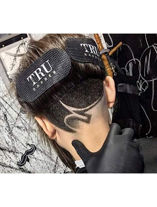 TRU BARBER Hair Grippers for Men and Women - Salon and Barber, Hair Clips for Styling, Sectioning, Cutting and Coloring, Nonslip Grips, Hair Holder (Black/White)