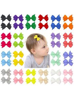 Beinou Mini 2" Hair Bows Alligator Clips Tiny Hair Clips Barrettes for Baby Girls Toddlers Kids - 40pcs in Pair