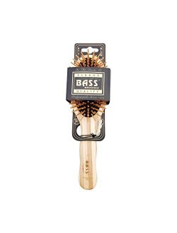 Bass Brushes | The Green Brush | Bamboo Pin + Bamboo Handle Hair Brush | Medium Oval
