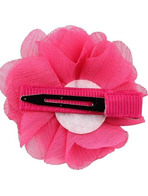 QandSweet 36 Pack Baby Girl's Hair Clips with Hand-Sewn Beads Flower Girl Teens Kids Toddlers