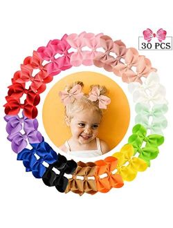 Hair Bows Clips Boutique Alligato Bow Grosgrain Ribbon Accessories For Girls Baby Toddlers Kids