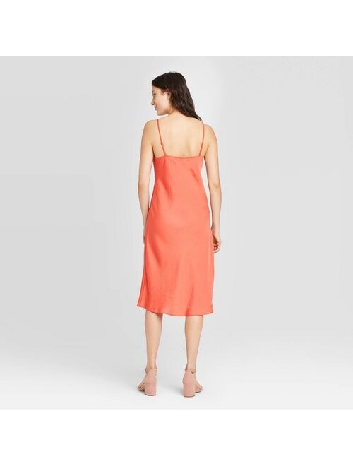 Women's Sleeveless Satin Slip Dress - A New Day