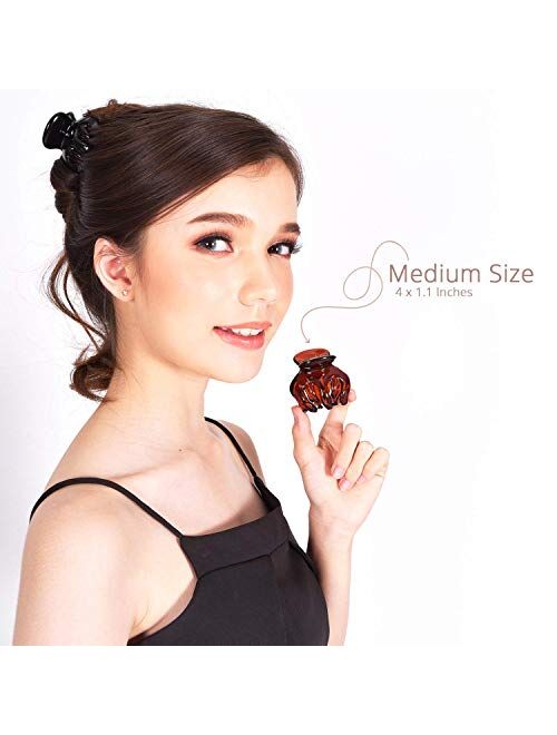 RC ROCHE ORNAMENT Womens Pumpkin 5 Claw No Slip Secure Classic Hair Clip