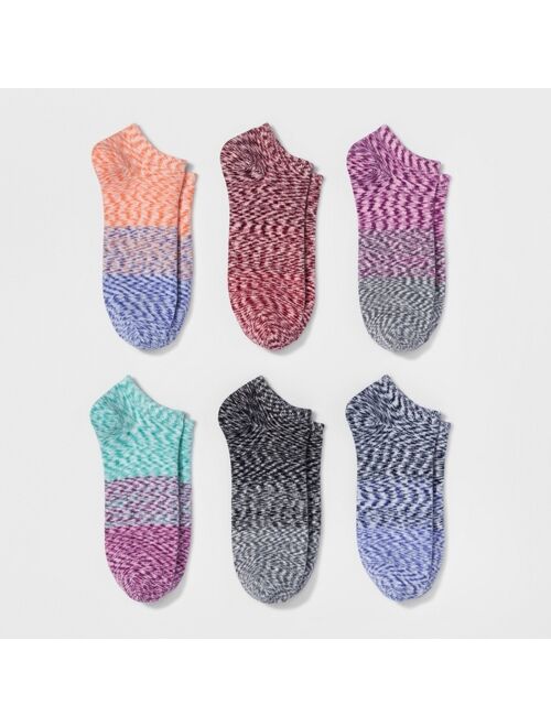 Women&#39;s Spacedye 6pk Low Cut Socks - Xhilaration&#8482; One Size