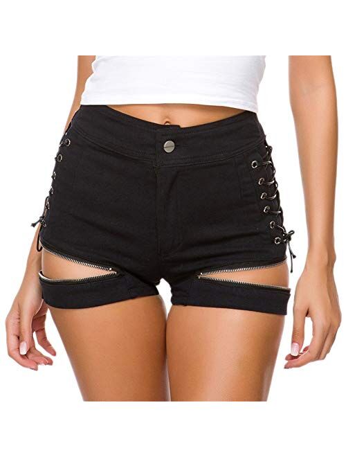Buy Cresay Women's Sexy Cut Off Denim Jeans Shorts Mini Hot Pants Clubwear  online