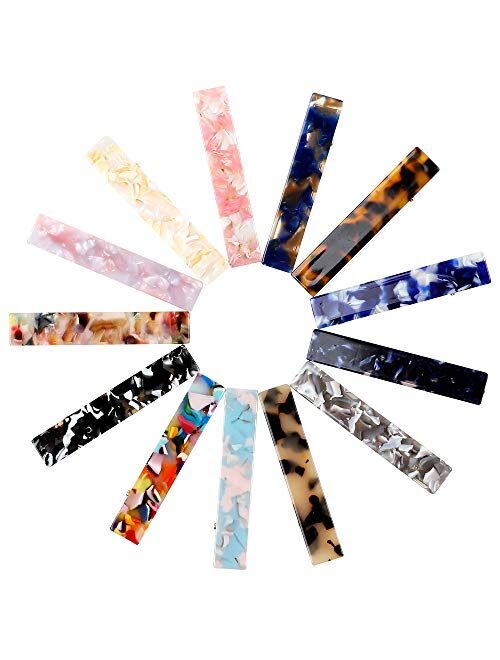 Keopel 30pcs Resin Hair Clips Set, Acrylic Alligator Clips Hair Accessories Leopard Print Hair Barrettes for Women
