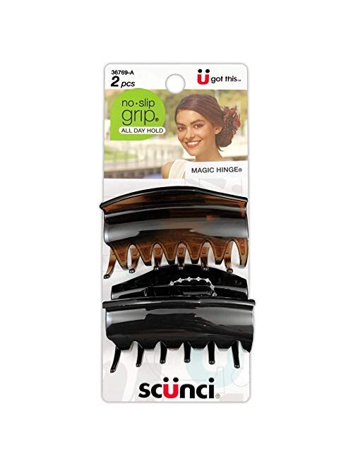 Scunci No-slip Grip Basic Cover Hinge Jaw Clips,