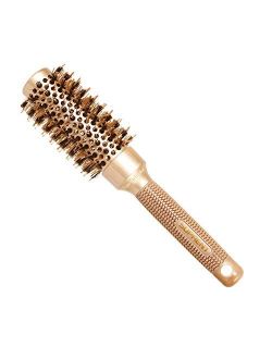 Round Brush SUPRENT Round Brush with Natural Boar Bristles,Nano Thermic Ceramic Coating & Ionic Roller Hairbrush for Blow Drying, Curling&Straightening, Volume&Shine (3.3