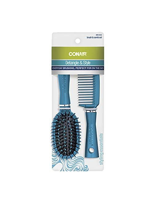Conair Fusion Hair Brush & Comb, Cushion, Mid-Size, Colors May Vary