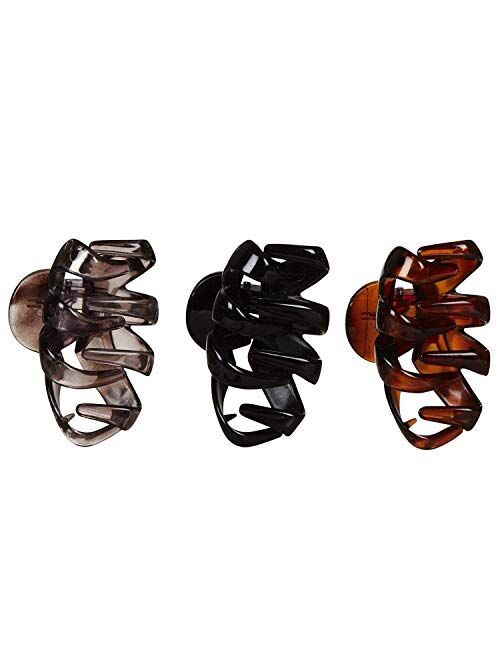 Scunci Octopus Jaw Clips, Assorted Colors, 3-Pieces per Pack (1-Pack)