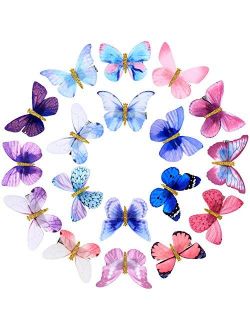 18 Pieces Butterfly Hair Clips Glitter Barrettes Butterfly Snap Hair Clips for Teens Women Hair Accessories