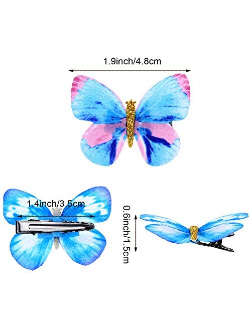 18 Pieces Butterfly Hair Clips Glitter Barrettes Butterfly Snap Hair Clips for Teens Women Hair Accessories
