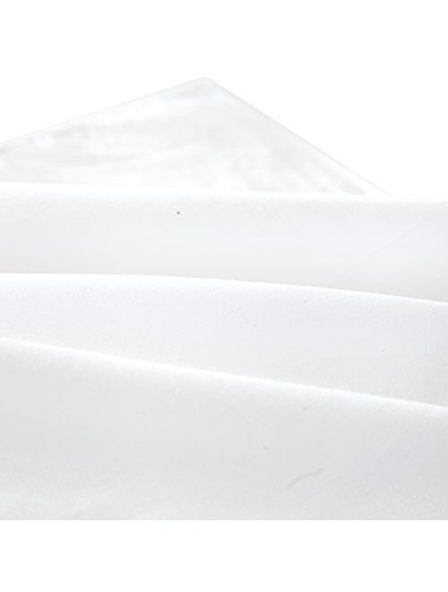 Men's Handkerchiefs,100% Soft Cotton,White HankiePack of 12 Pieces