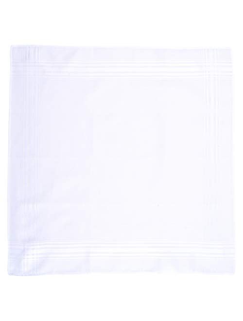 Geoffrey Beene 13 Pack Men's Fine Handkerchiefs 100% Cotton White