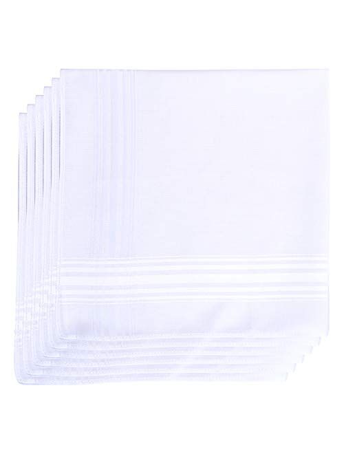 Van Heusen 6 Pack Cotton Handkerchiefs Solid White