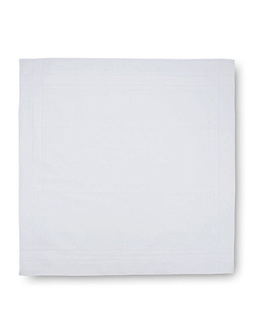 Men's Handkerchiefs, Silky Soft Solid White Pure Cotton Hankies