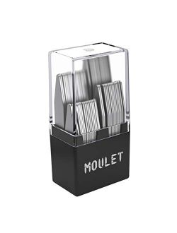 56 Metal Collar Stays for Men in a Divided Box - 4 Sizes by Moulet