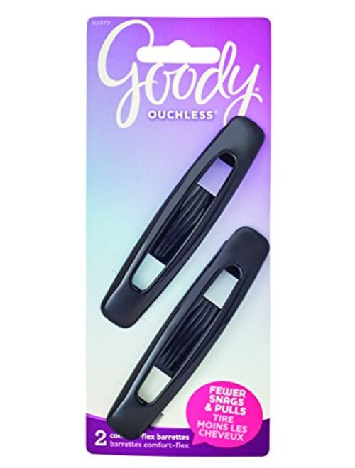 Goody Ouchless Flex Small Autoclasp Barrettes, 3 Count