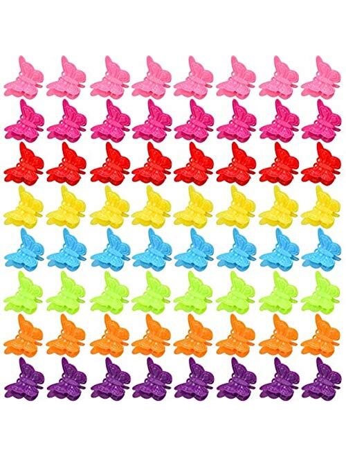 100 Packs Assorted Color Butterfly Hair Clips, Beautiful Mini Butterfly Hair Clips Hair Accessories for Women and Girls, Random Color