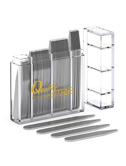 Metal Collar Stays for Men 52 Top Quality Dress Shirt Collar Stays for Men, 4 Sizes