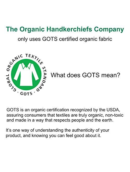 Organic Handkerchiefs Co, Flannel Hankies, Mens, Unbleached, 11 inch Pack of 3