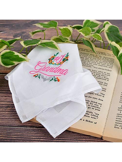 Women's Fancy Embroidered Handkerchiefs - Floral Designs & More