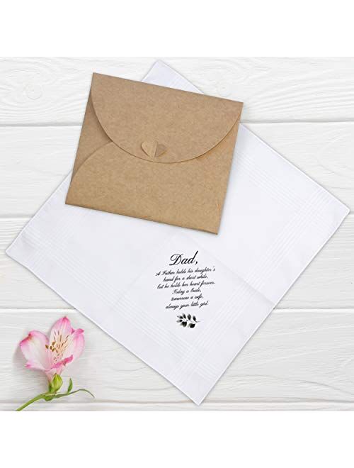 W&F GIFT Wedding Handkerchief Gift for Bride Groom Mom Dad Grand New Step Parents Friends