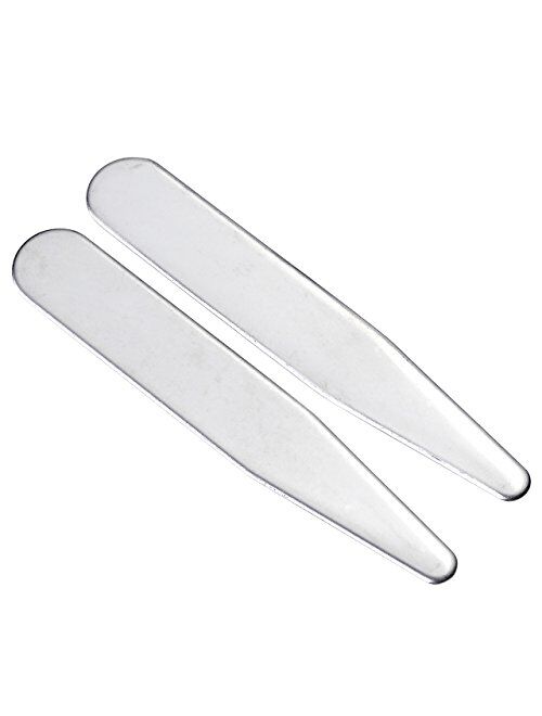 JOVIVI 36pc Stainless Steel Collar Stays in Clear Plastic Box For Mens Dress Shirt, Order the Sizes You Need