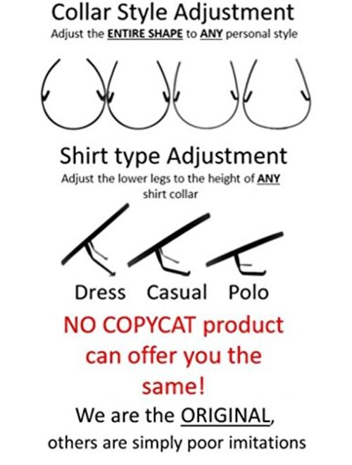 THE ORIGINAL Shirt Collar Support | NOT CHEAP FLIMSY Plastic as Copycats | Collar & Placket Stays | All Sizes Available.