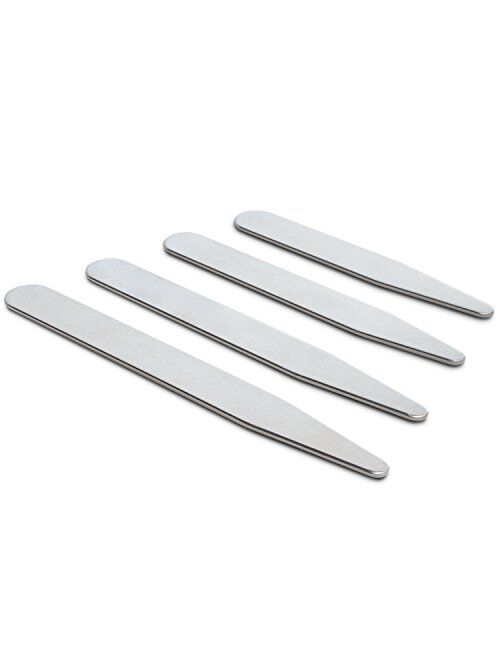 Miscly Collar Stays - Set of 36 Premium Metal Stays - 4 Sizes for All Shirts