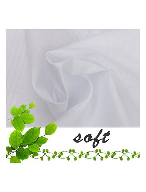 Men's Handkerchiefs,100% Soft Cotton,White Hankie