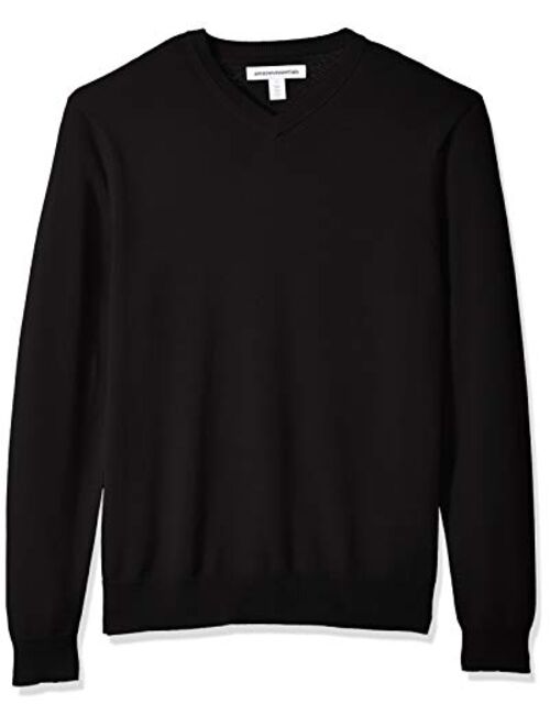 Amazon Essentials Black Solid Cotton Pullover Sweater