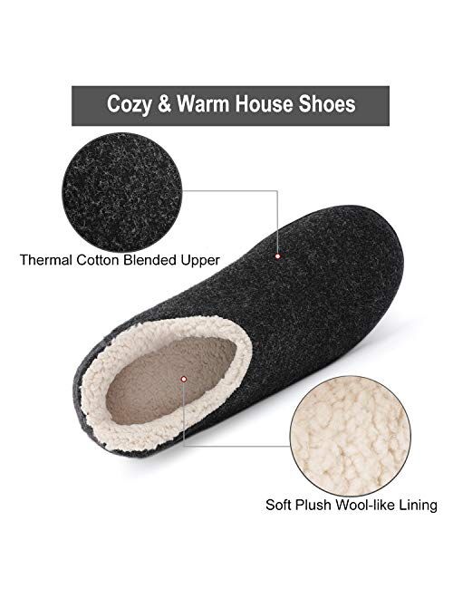 ULTRAIDEAS Women's Cozy Memory Foam Closed Back Slippers  Indoor Outdoor Rubber Sole