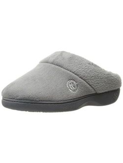 Women's Cozy Terry Hoodback Clog Slipper with Soft Memory Foam, Comfort Arch Support, and an Indoor/Outdoor Sole