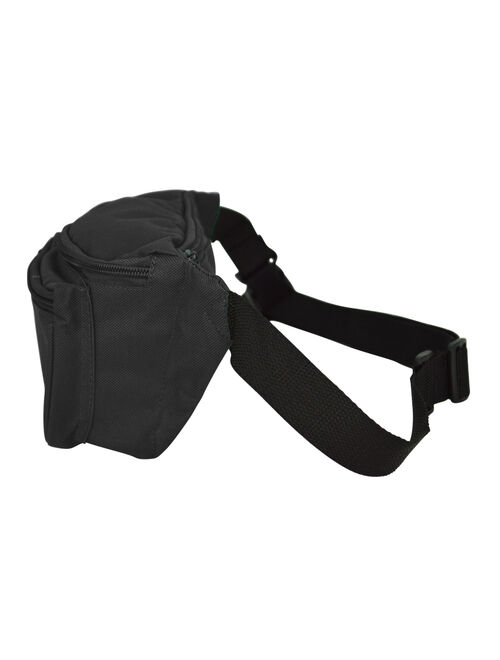 DALIX Fanny Pack w/ 3 Pockets Traveling Belt Pouch Waist Wallet Concealer Black