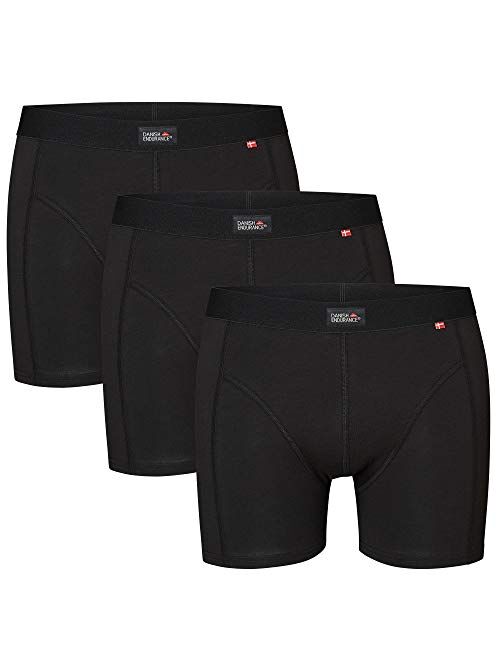 DANISH ENDURANCE Men's Trunks 3-Pack, Oeko-TEX, Stretchy Soft Cotton, Classic Fit Underwear, Boxer Shorts