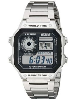 Men's AE1200WHD-1A Stainless Steel Digital Watch