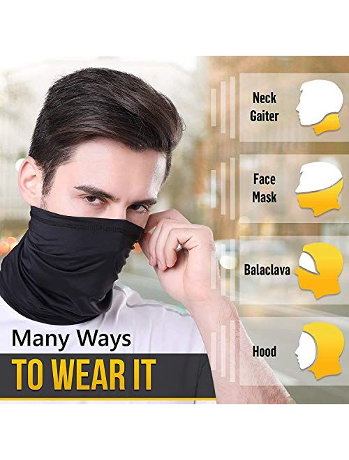 Self Pro Ski Mask Balaclava for Cold Weather, Windproof Neck Warmer or Tactical Balaclava Hood, Ultimate Thermal Retention for Men Women and Children Black