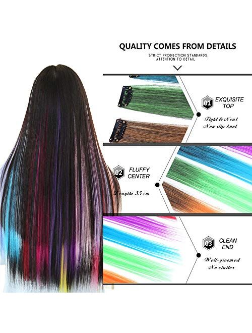 Hair Tinsel Extensions 17 Colors Fairy Hair Tinsel Kit Sparkling Shiny Hair Extensions 3200 Strands Colored Party Highlights Glitter Extensions Multi-Colors Hair Bling