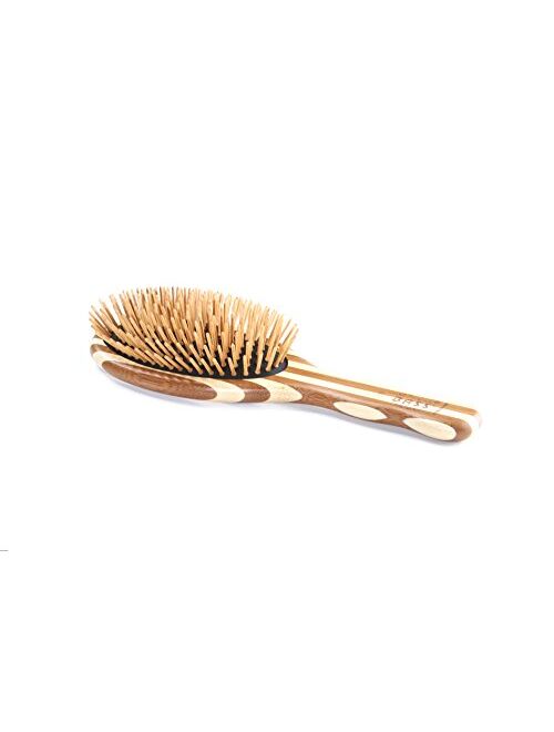 Bass Brushes | The Green Brush | Bamboo Pin + Bamboo Handle Hair Brush