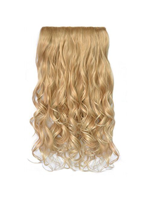 REECHO 16" 3/4 Full Head Curly Wave Clips in on Synthetic