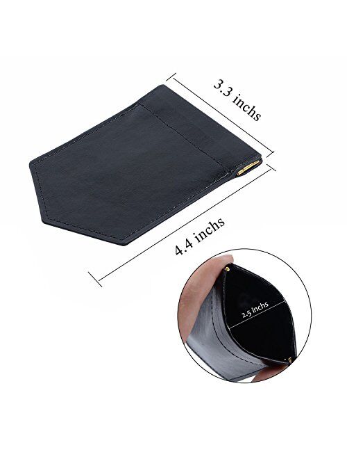 ONLVAN Pocket Square Holder Leather Pocket Square Holder for Men's Suit Handkerchief
