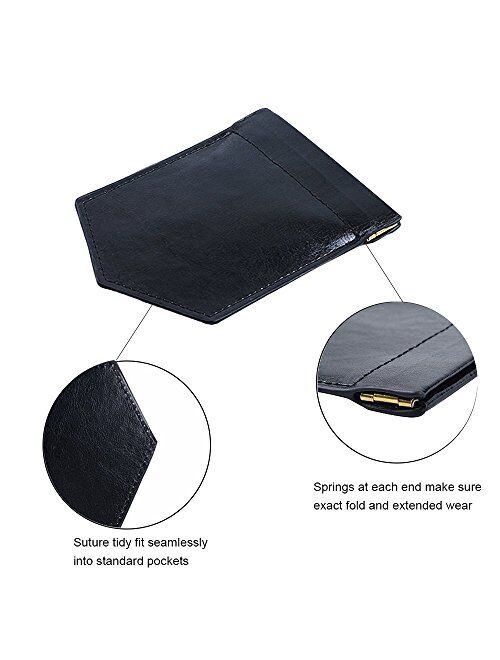 ONLVAN Pocket Square Holder Leather Pocket Square Holder for Men's Suit Handkerchief