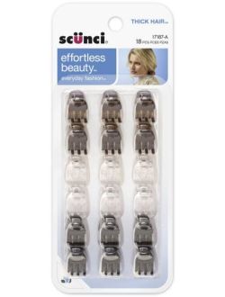 Scunci Effortless Beauty Thick Hair Mini Jaw Clips