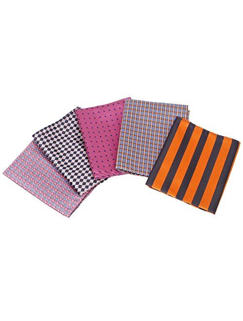 T06 New Orange Solid Men Silk Pocket Square Hanky Wedding Party Handkerchief