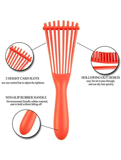 Messen Detangling Brush for Natural Black Hair Detangler for Afro America Textured 3a to 4c Kinky Curly Wavy Eliminate Knots While Exfoliating Your Scalp and Stimulate Bl