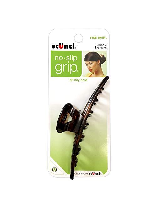 Scunci No-Slip Grip for Fine Hair Jaw Clip, Assorted Colors 1 ea