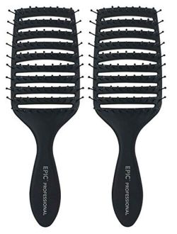 2 PACK - Women's Wet Brush Pro Epic Professional Quick Dry Hair Brush (Black)