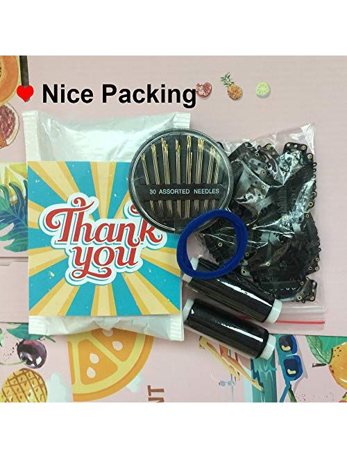 50Pcs Wig Clips 32mm Snap Clips For Hair Extension I Shape Hair Clips Tools 6 Teeth Black Color Hair Extension Clips